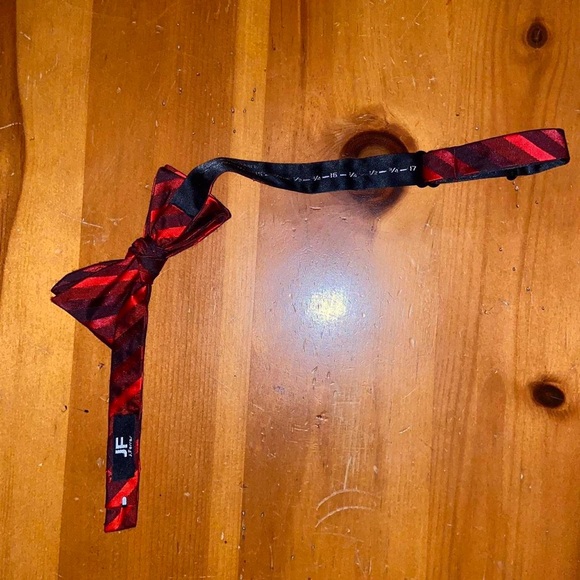 Men’s red black bow tie formal vintage Macys accessory going out street wear y2k - Picture 5 of 7